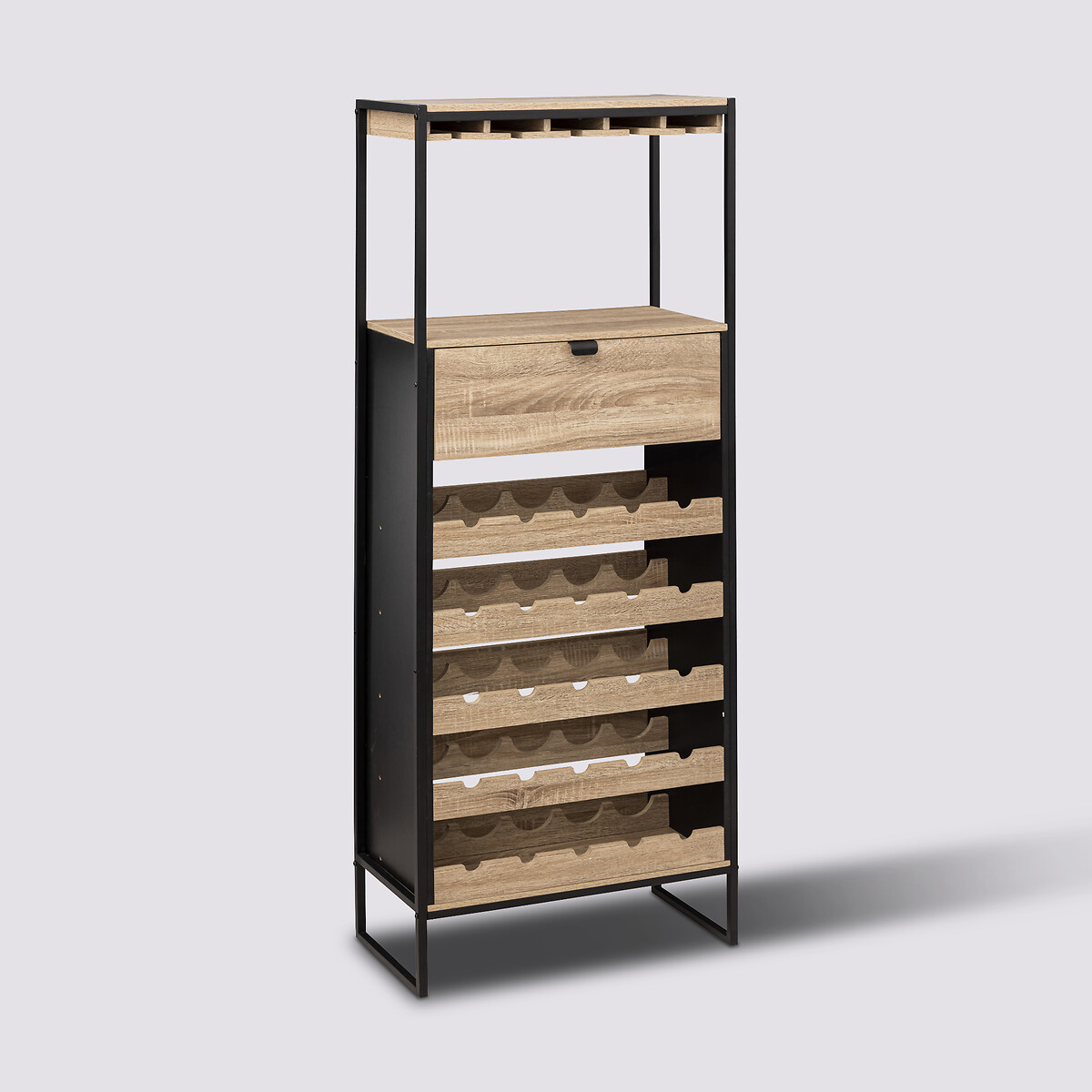 Mini bar design 2 portes en bois d'acacia massif Bertol - GdeGdesign